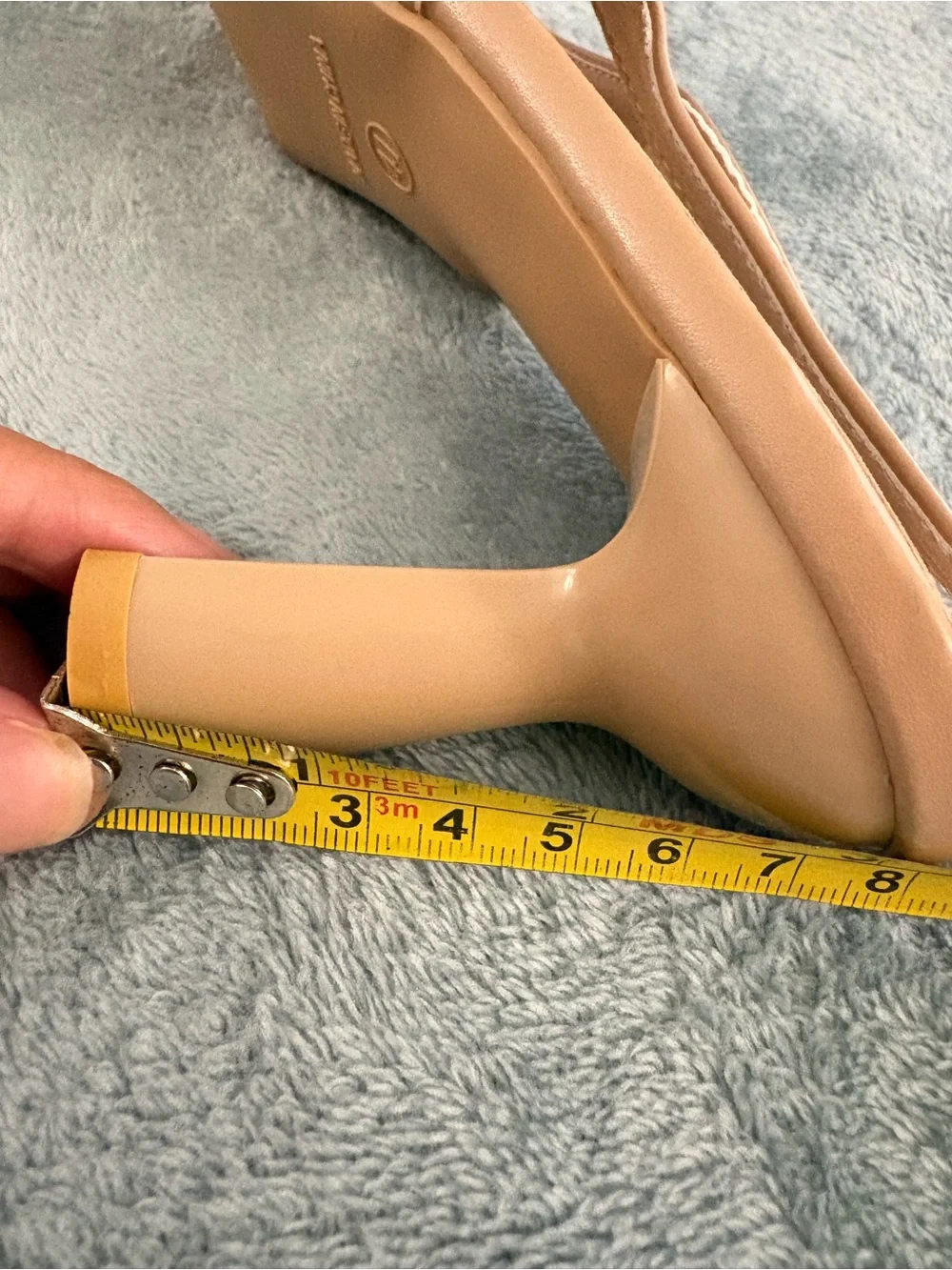 TCTBTA Nude Slingback Pointed Toe Kitten Heels Size 41
